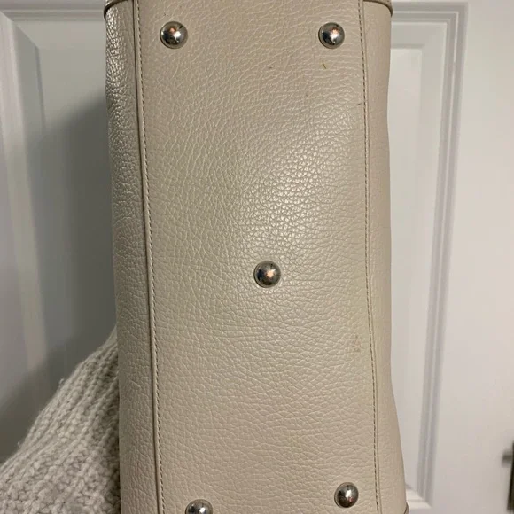 Furla Cream Ivory White Pebble Leather Crossbody, Handbag, Satchel - Picture 6 of 12